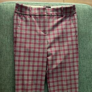 Barely worn J. Crew Cameron pink plaid pant.